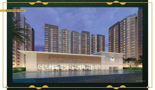 Clubhouse Night View for Prestige Evergreen