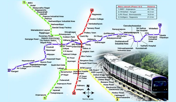 Featured Image of Whitefield to Majestic Metro Route Map